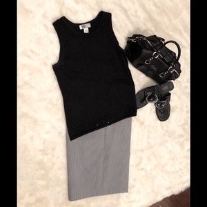 Black/white stretchy skirt